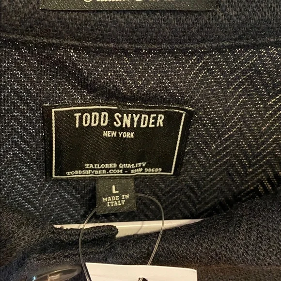 Todd Snyder LS Herrington Knit Navy Shirt Sz Large.  NWT - Picture 3 of 6